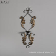 Mayco Wedding Candlestick Vintage Rustic Antique Metal Wall Tealight Pillar Wrought Iron Candle Holder